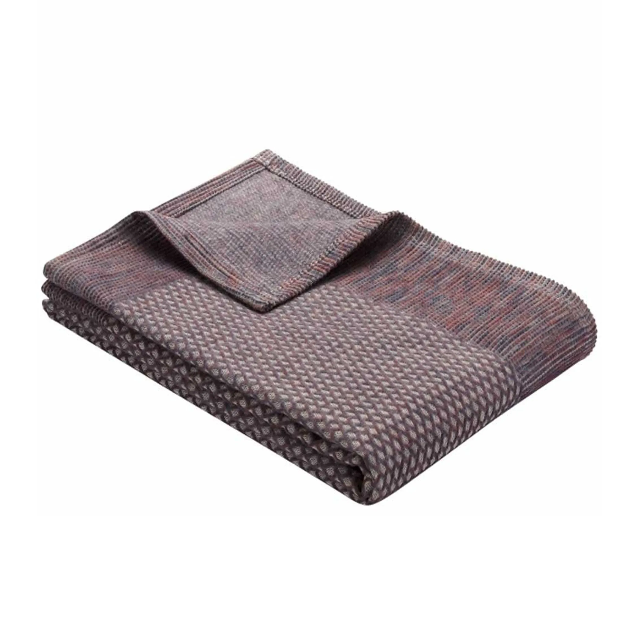 Burgundy Reversible Organic Cotton Throw