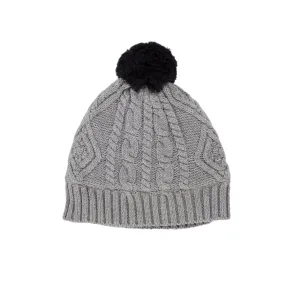 Cable Knit Beanie Grey