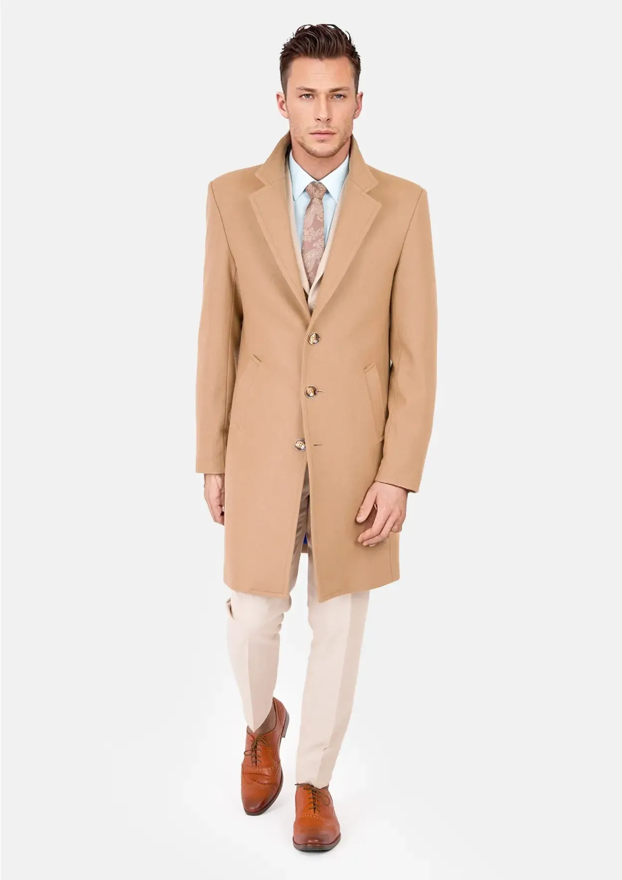 Camel Wool Classic Overcoat