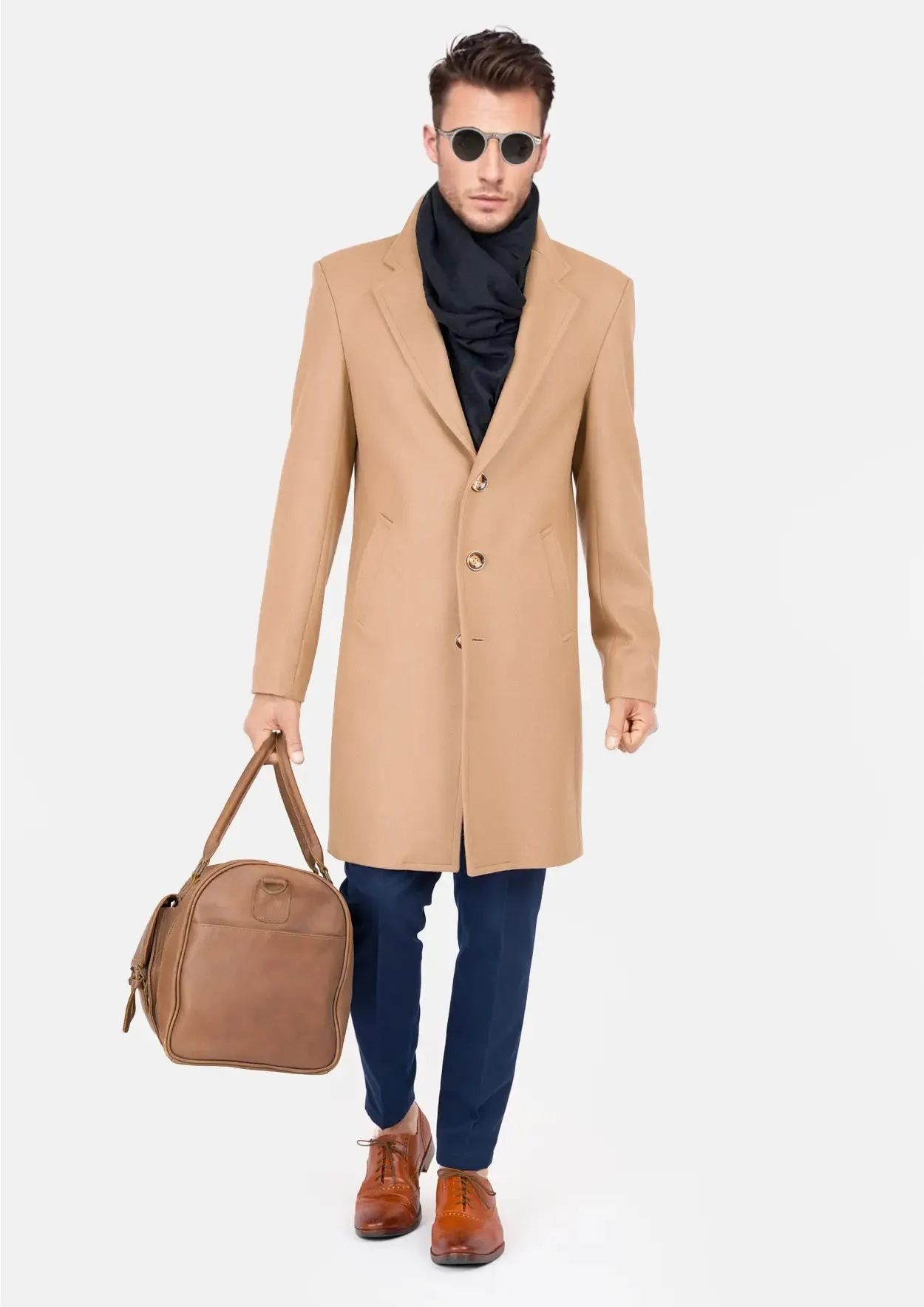 Camel Wool Classic Overcoat