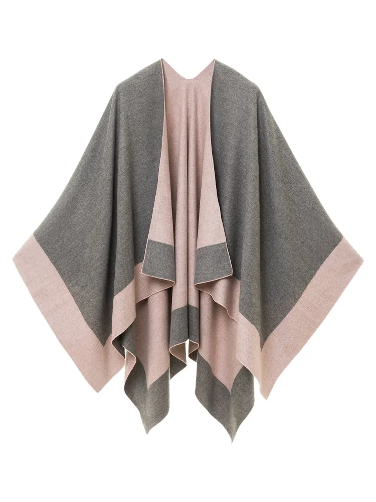 Captivated Reversible Shawl - Grey/Pink