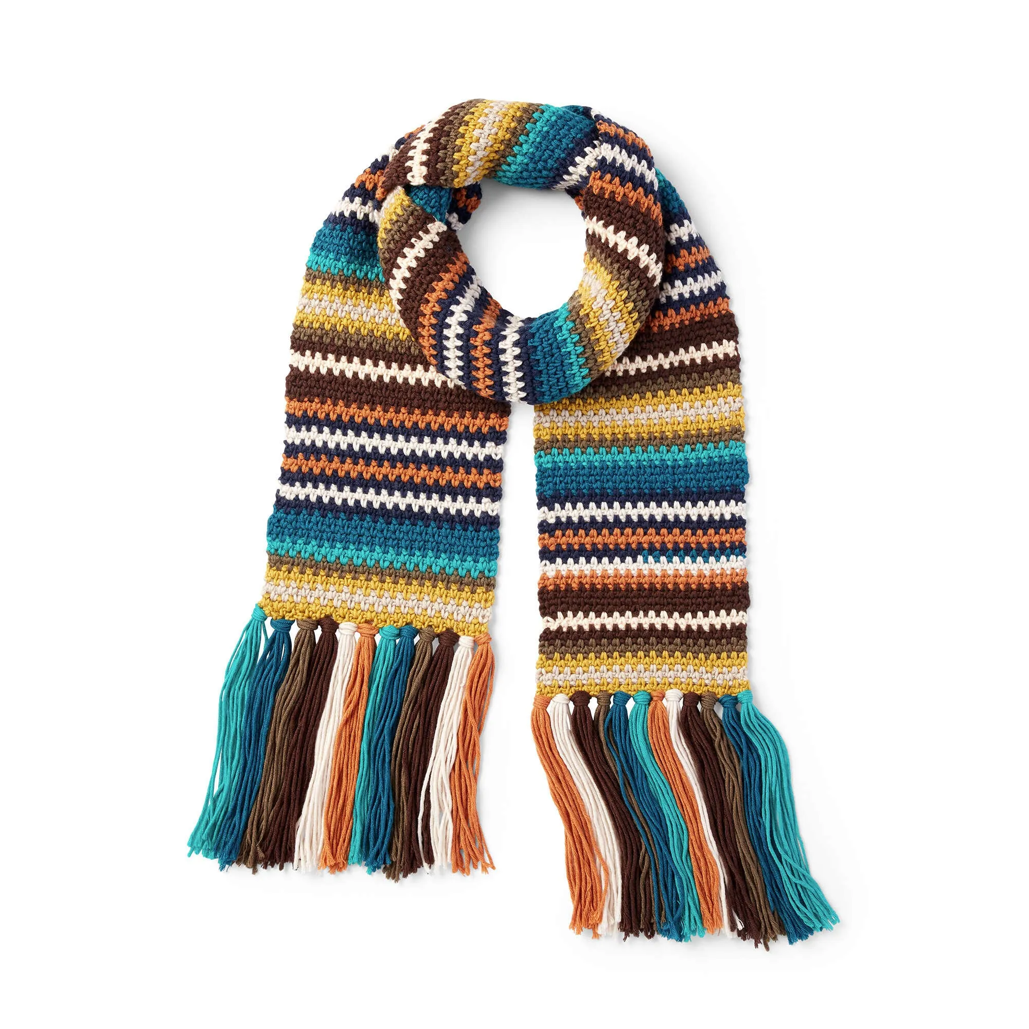 Caron X Pantone Earthy Stripes Knit Scarf