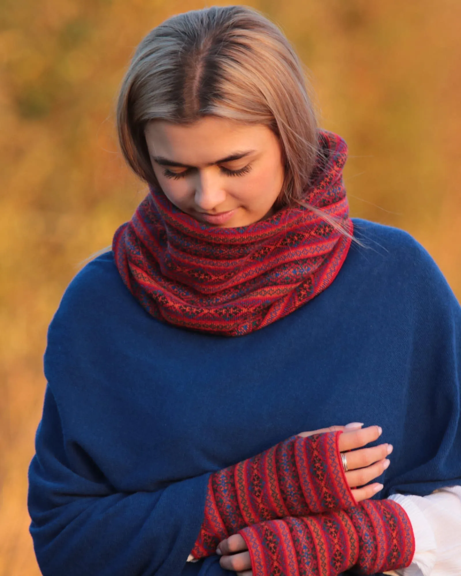 Cashmere Blend Fairisle Snood