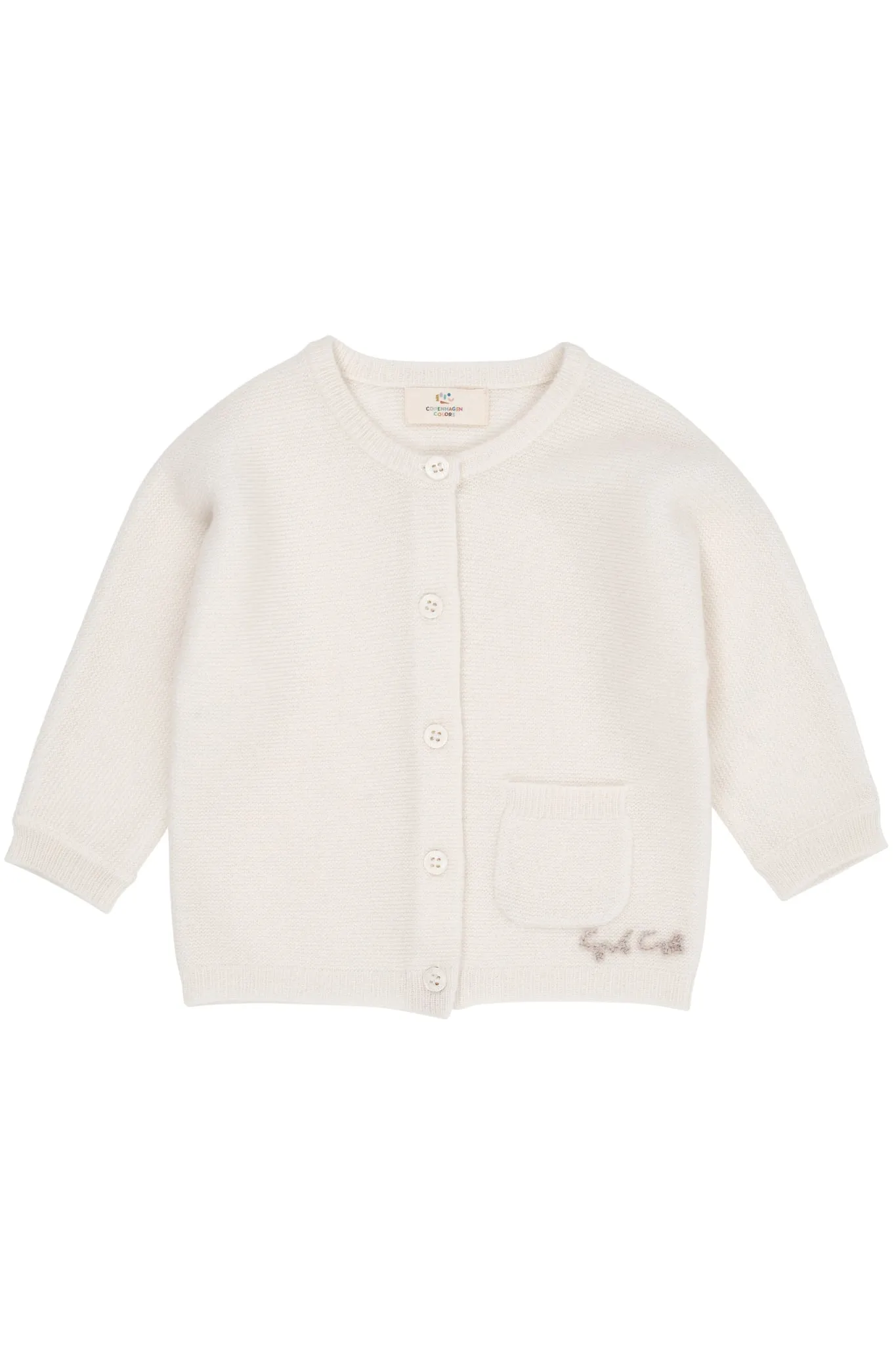 CASHMERE CLASSIC BABY CARDIGAN - CREAM