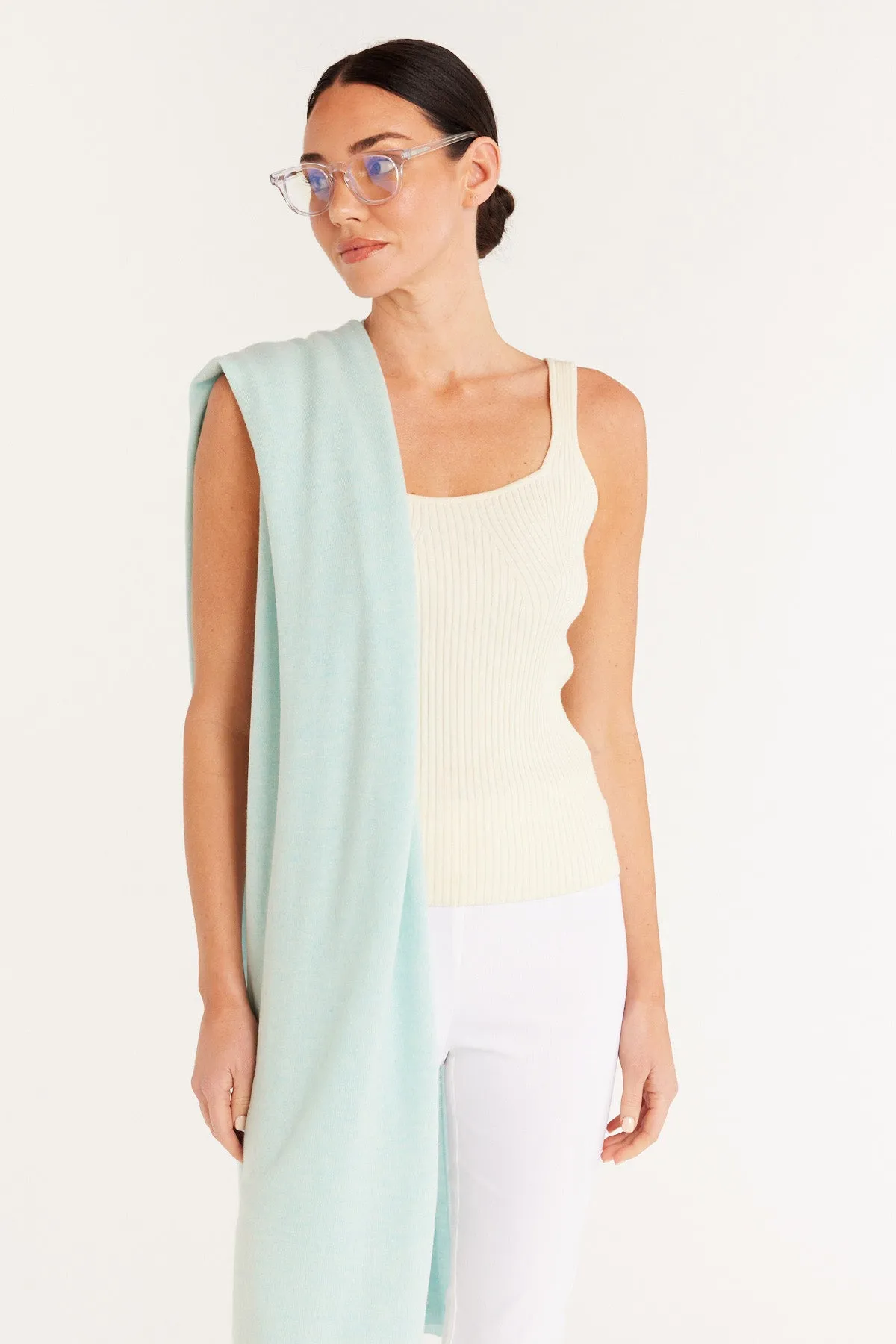 Cashwool Travel Wrap - Seafoam