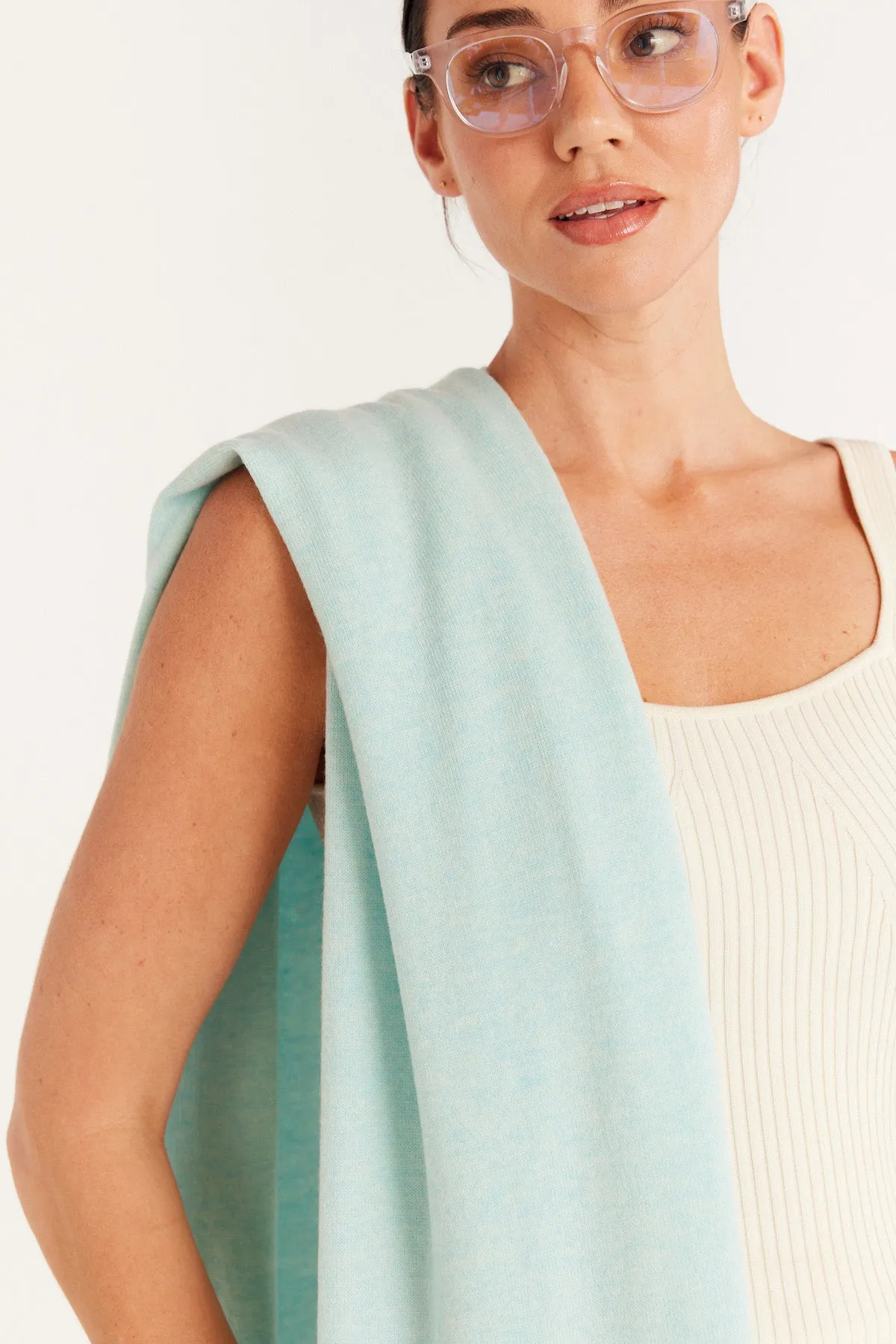 Cashwool Travel Wrap - Seafoam