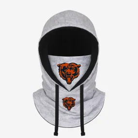 Chicago Bears Heather Gray Drawstring Hooded Gaiter Scarf