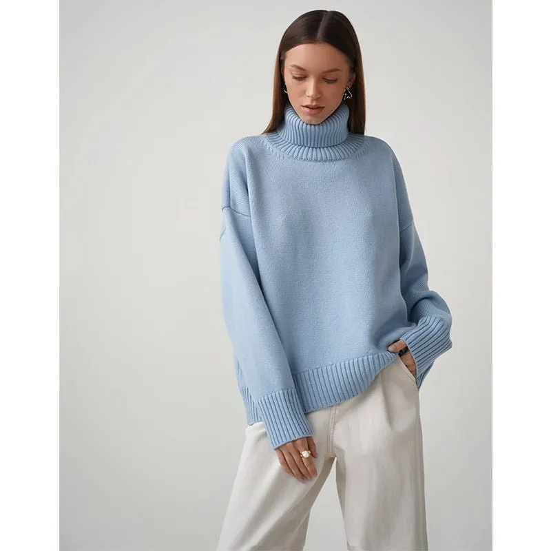 Classic Versatile Turtleneck Pullover Sweater (MS055)