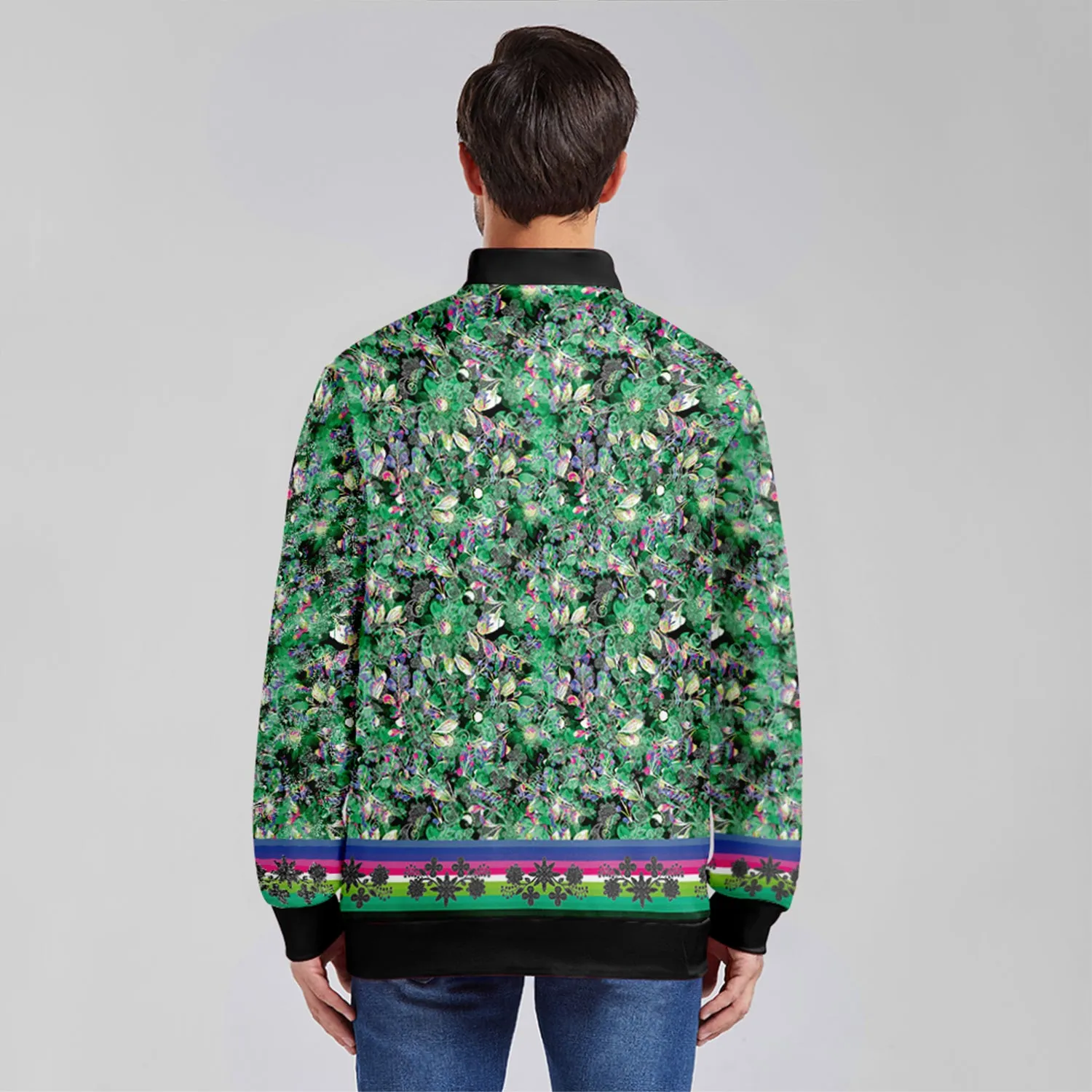 Culture in Nature Green Zippered Collared Lightweight Jacket