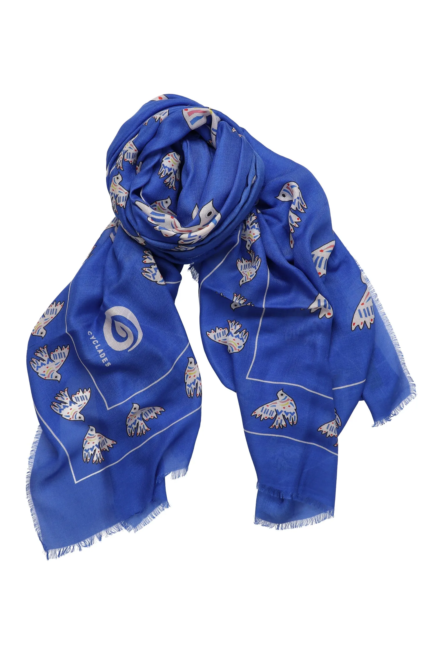 Cyclades Cashmere Blend Scarf Friendship in Blue