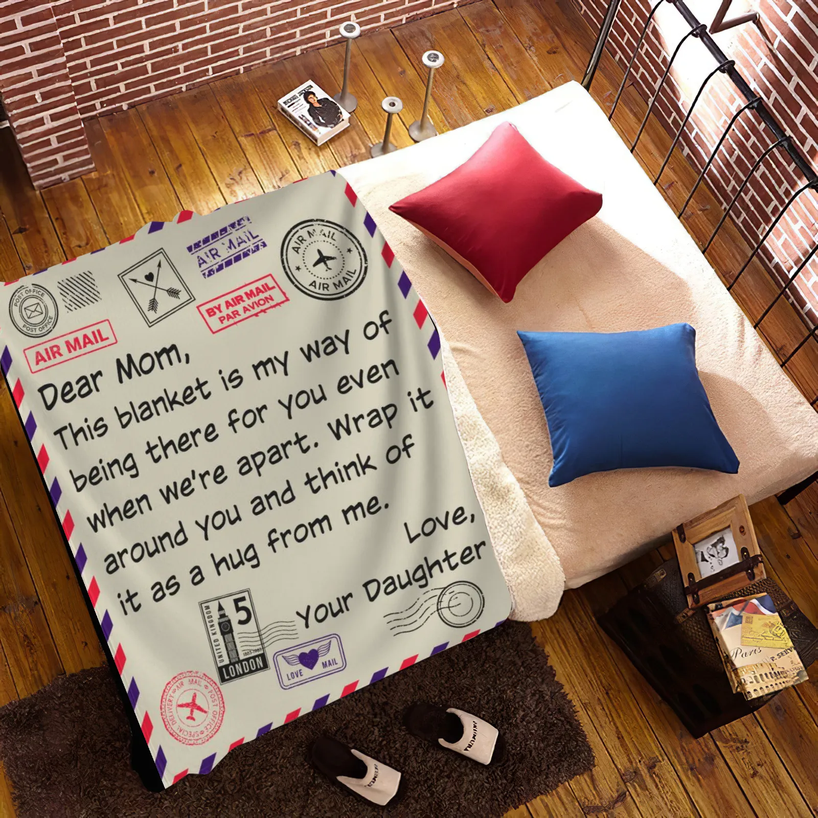 Dear Mom Postal Blanket (50X60)