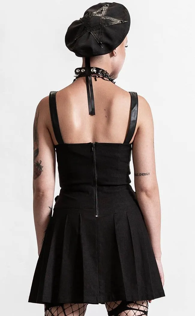 Distortion Pleated Dress | Black