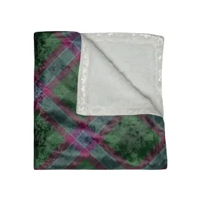 Dunans Rising Tartan Crushed Velvet Blanket