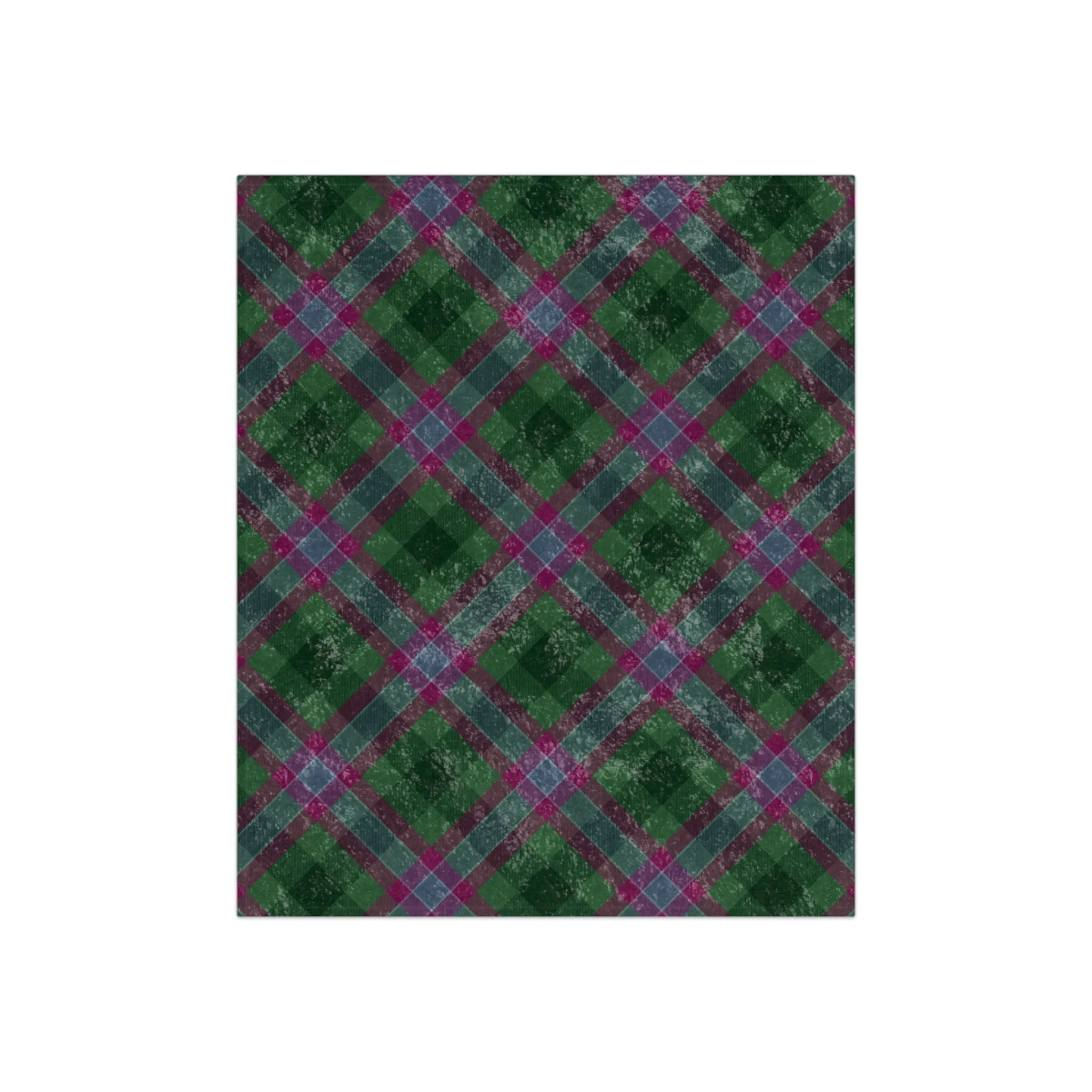 Dunans Rising Tartan Crushed Velvet Blanket