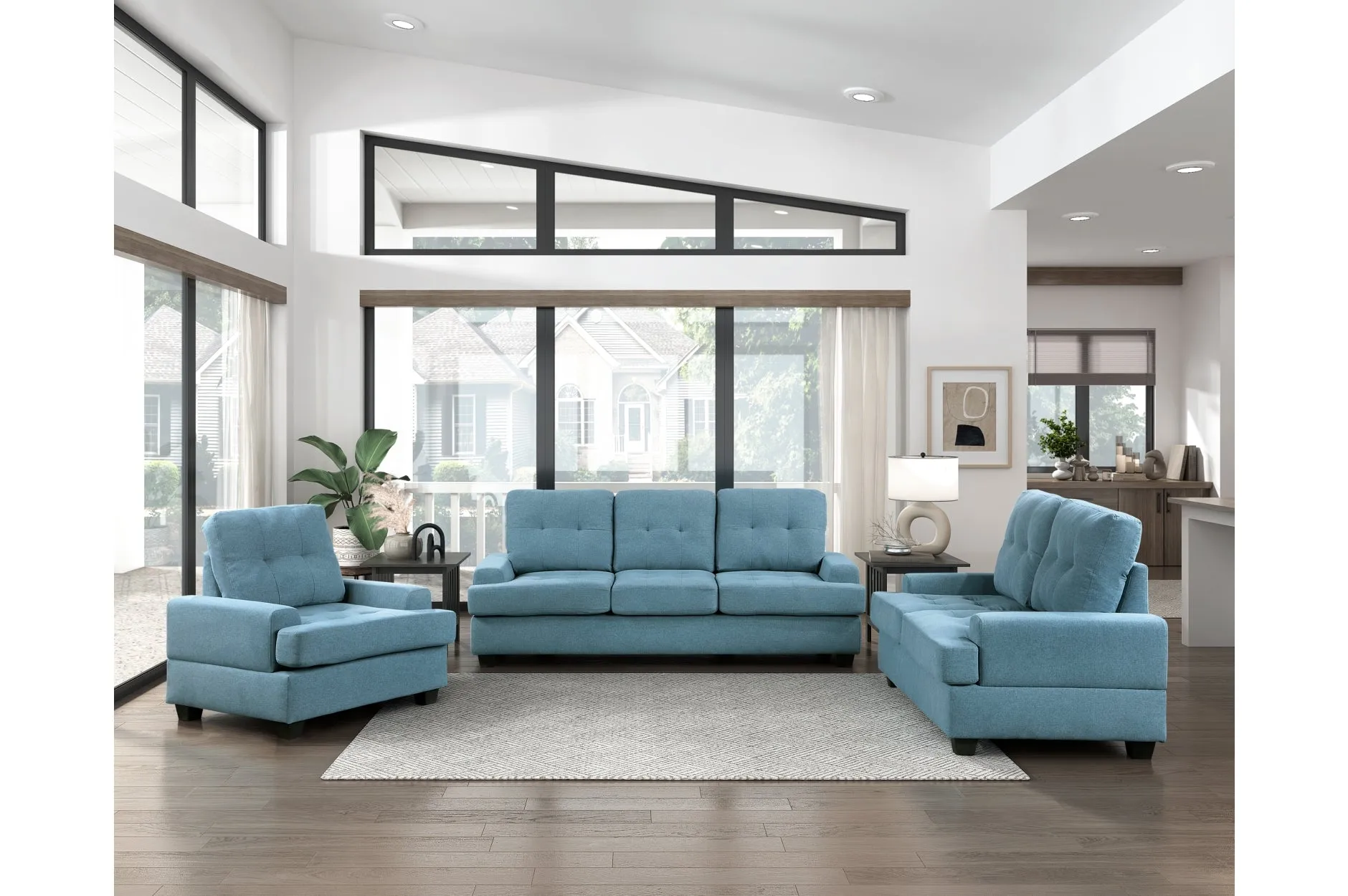 Dunstan Blue Sofa