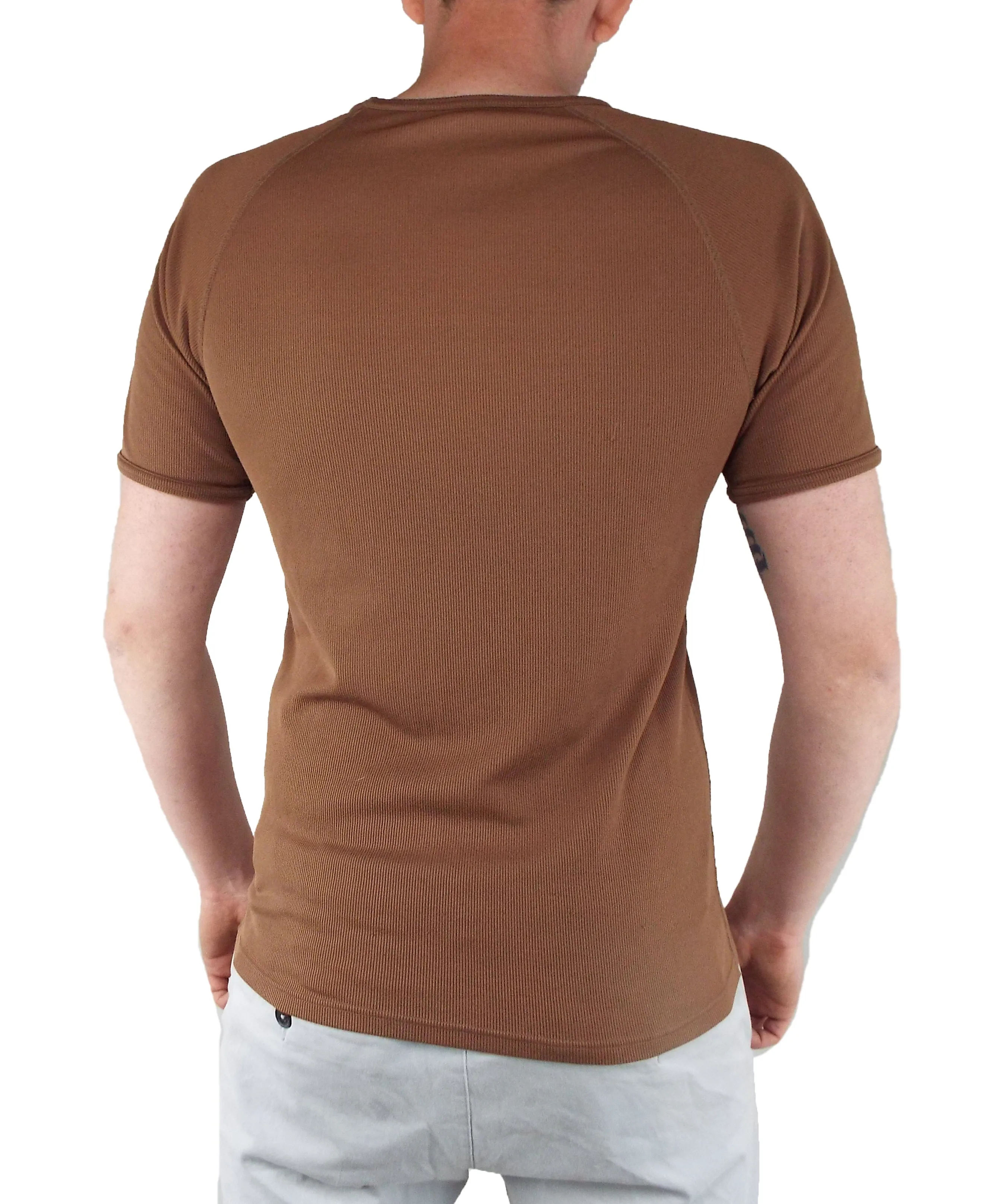 Dutch Army - Short-sleeve T-shirt - Ribbed - Dark Khaki - Grade 1