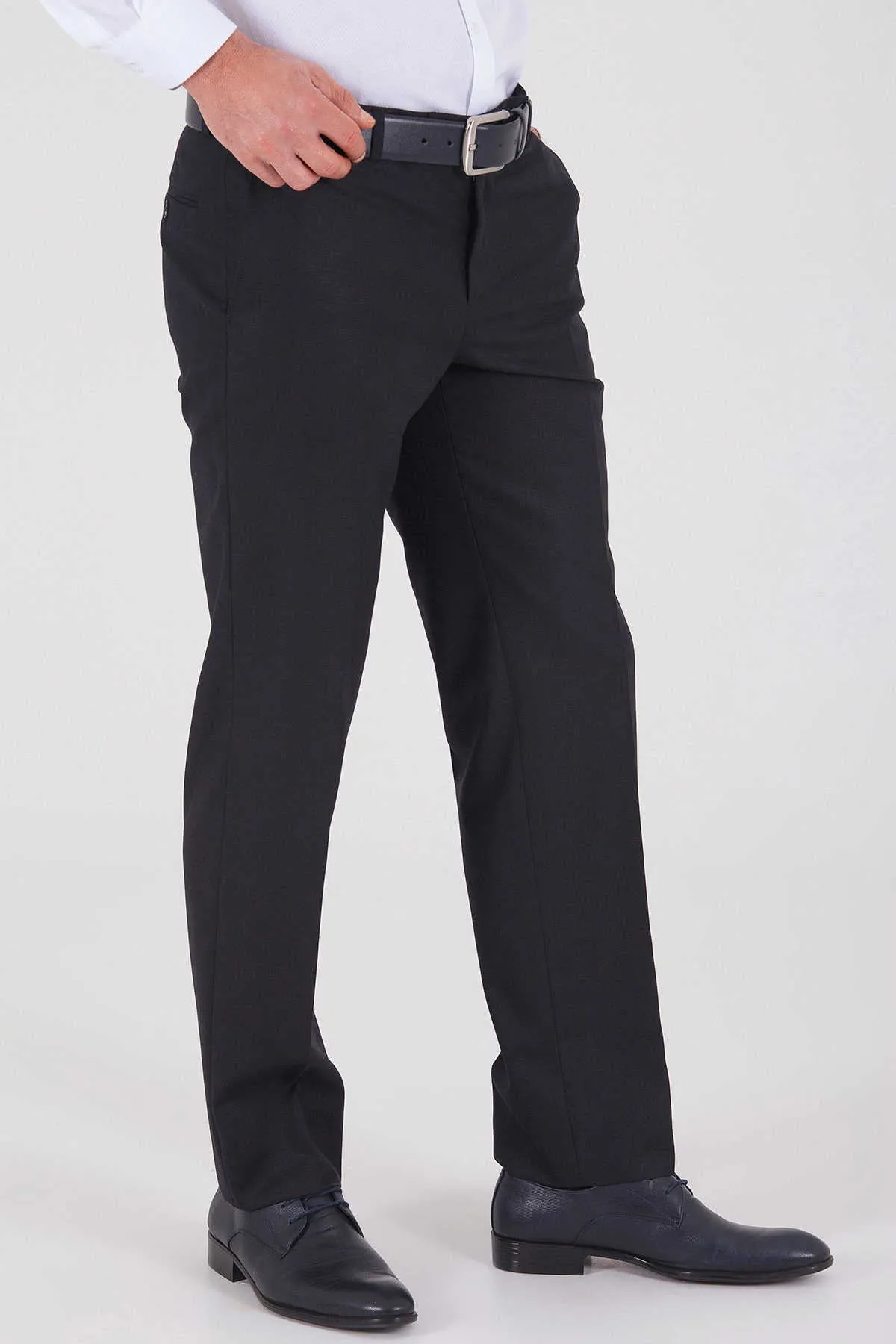 Dynamic Fit Side Pocket Low Waist Navy Dress Pants