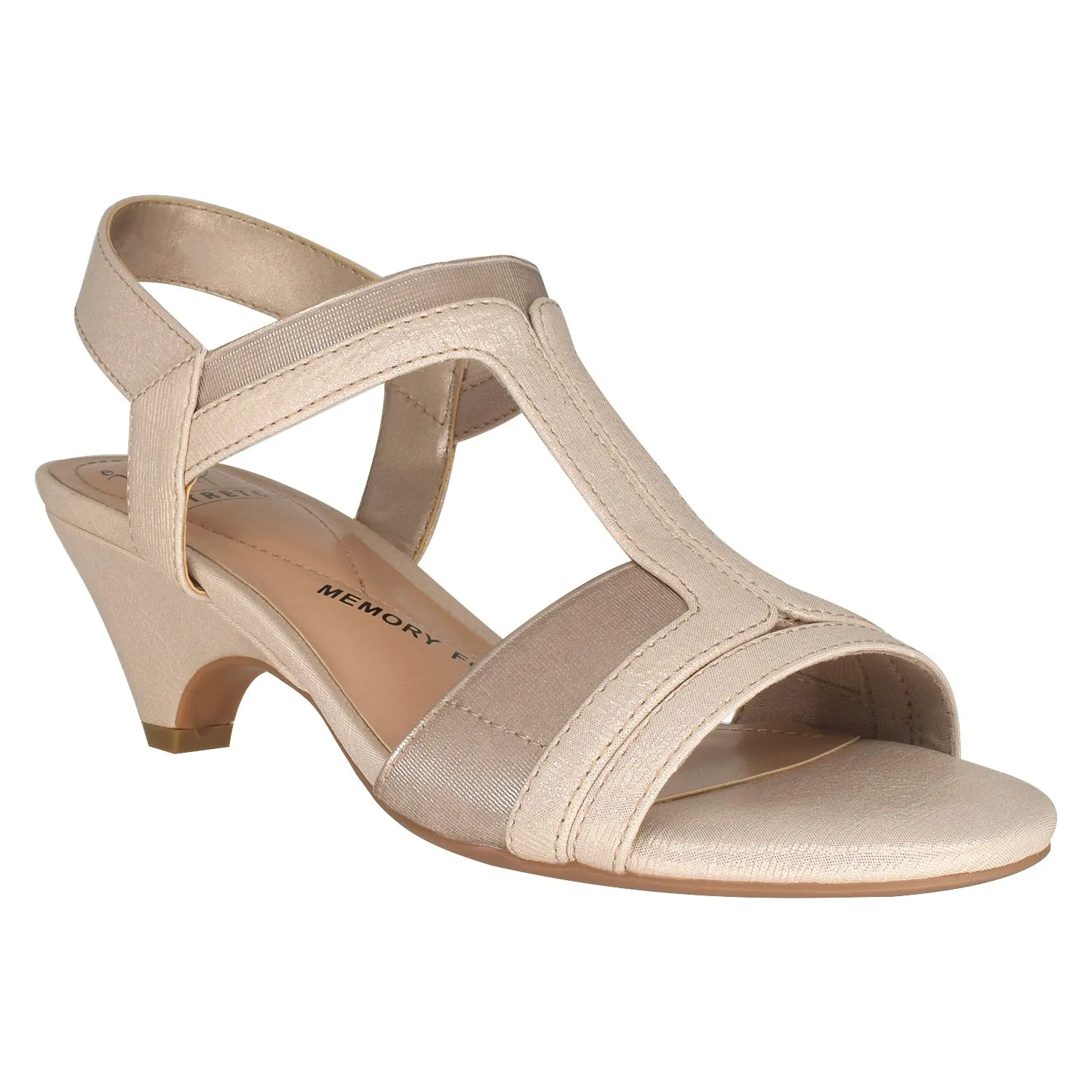 Eara Stretch Dress Sandal with Memory Foam