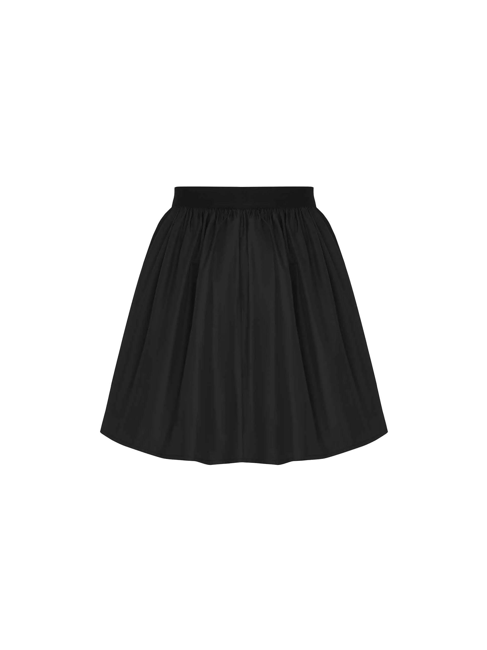 Elastic Waist Pleated Skirt