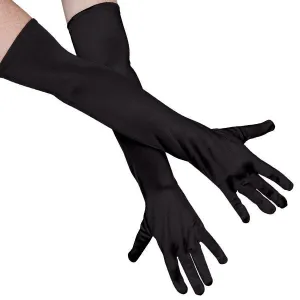 Elbow Long Gloves - Black