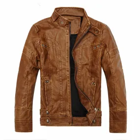 Elegant Biker Leather Bomber Jackets