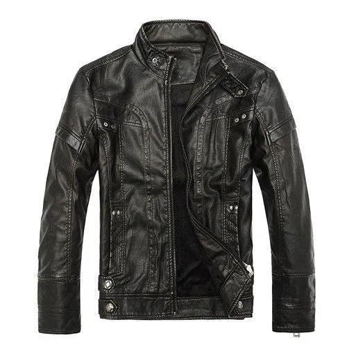 Elegant Biker Leather Bomber Jackets