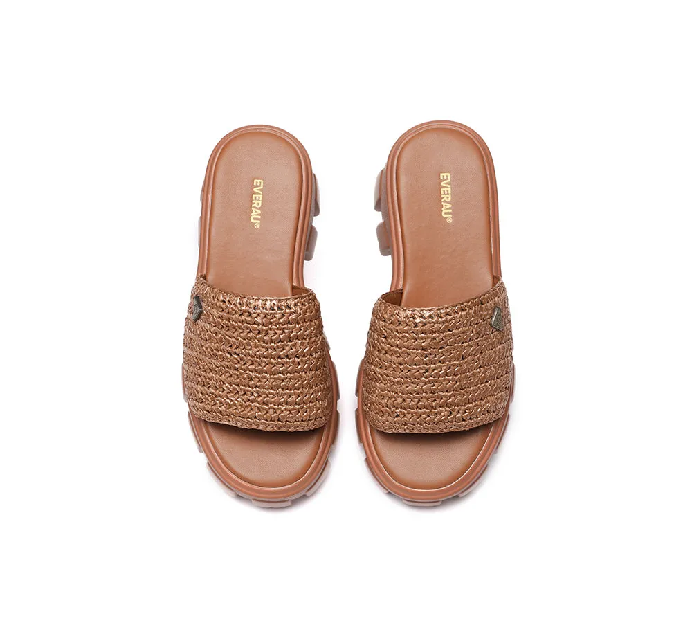 EVERAU® Women Woven Chunky Platform Sandals