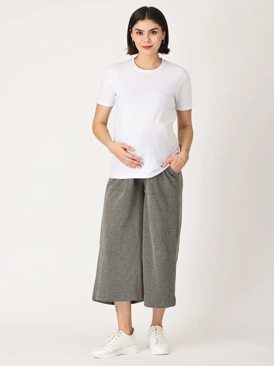 Falcon Grey Maternity Palazzos