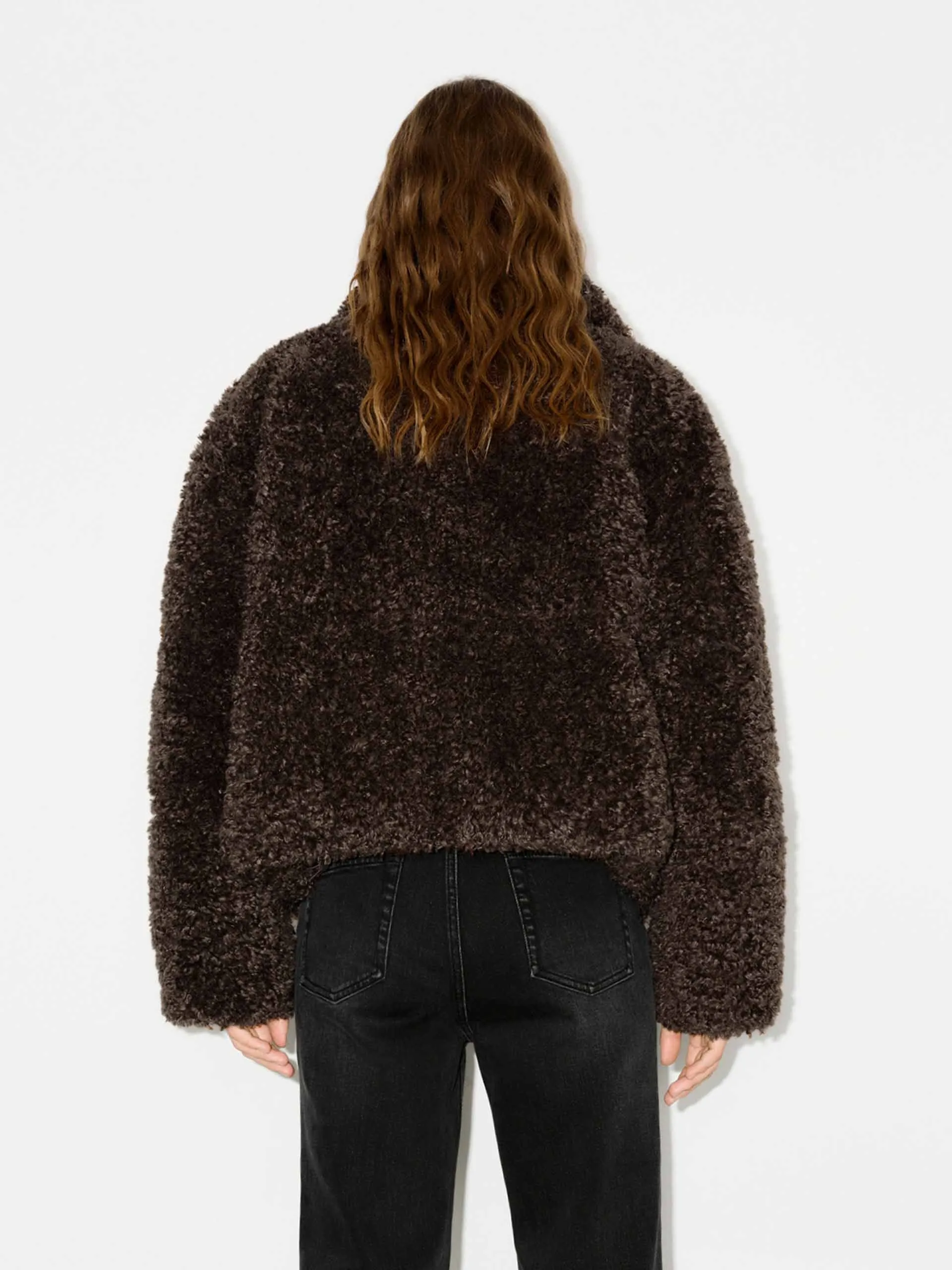 Faux Shearling Quilted Jacket