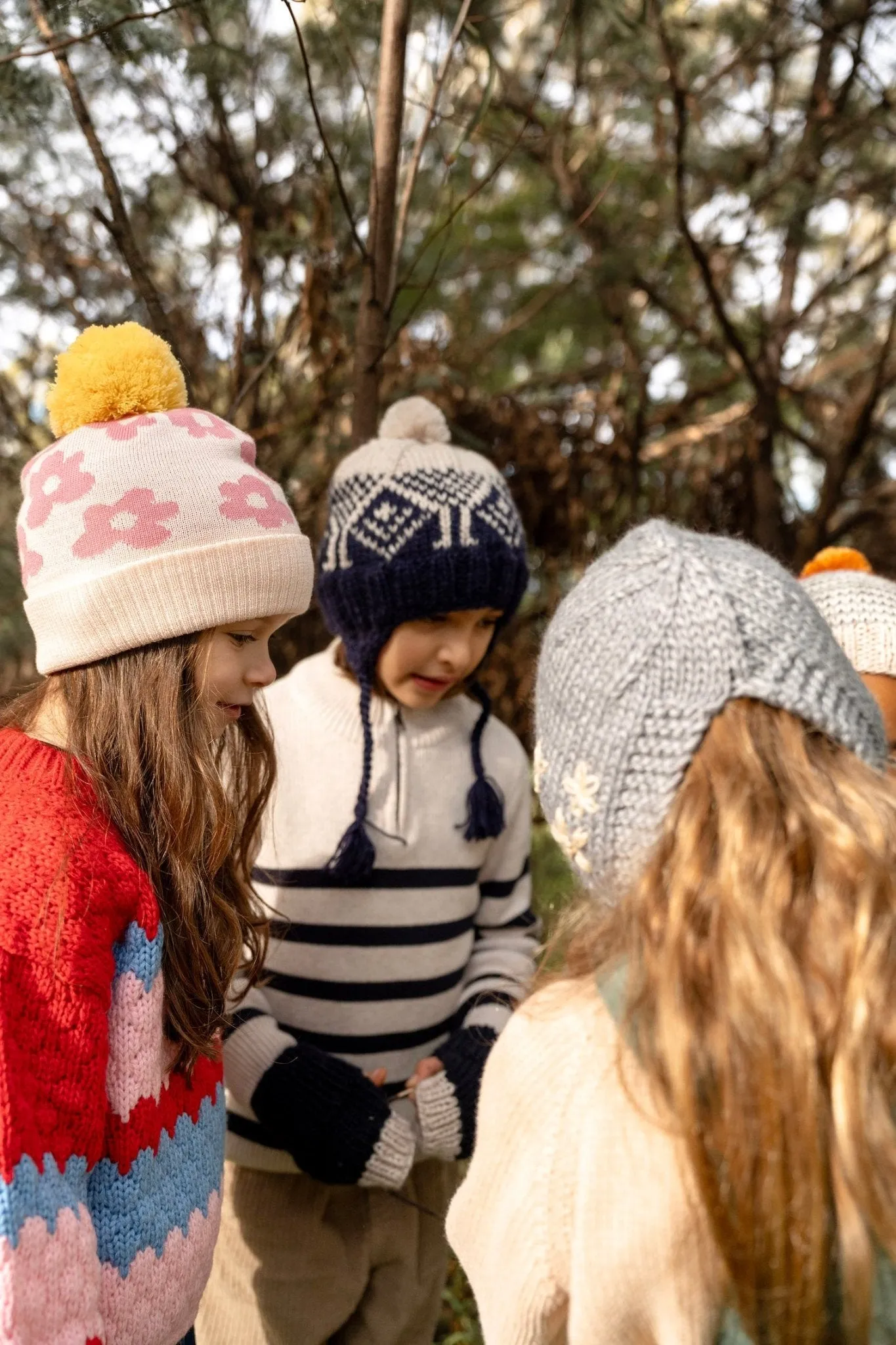 Flower Power Merino Beanie Pink