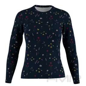 FMR Women's Floral Print Long Sleeve Running Shirt