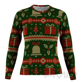 FMR Women's Green Ugly Sweater Long Sleeve Shirt