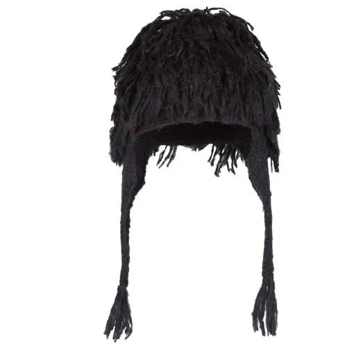 Fringed Kids Earflap Beanie Hat