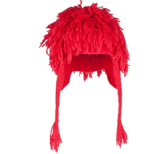 Fringed Kids Earflap Beanie Hat