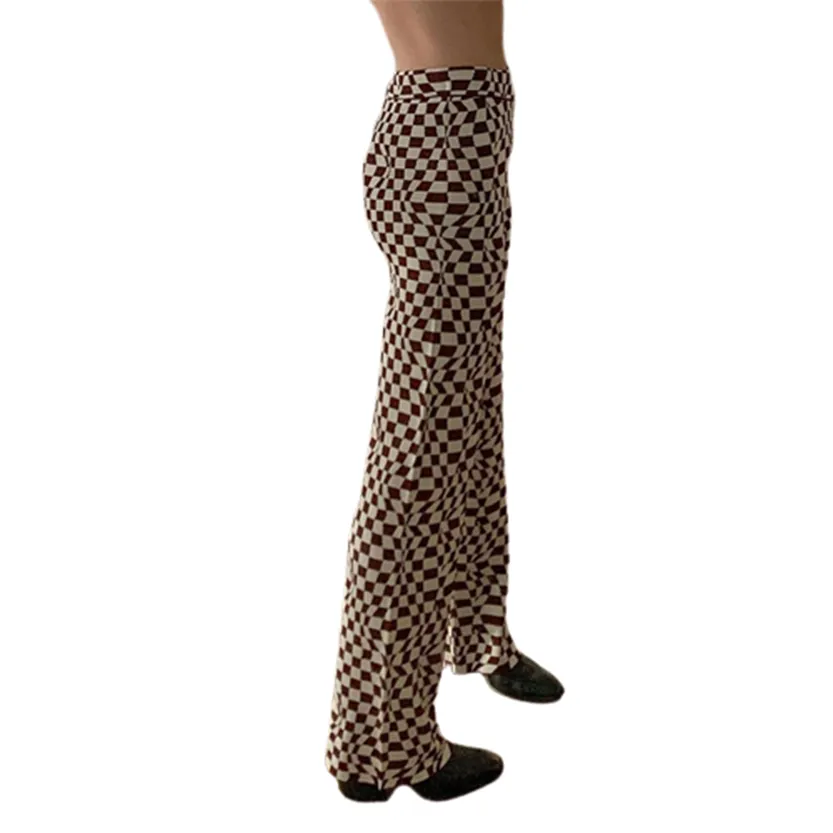 Funki Buys | Pants | Women's  Ripple Print Flared Bell Bottoms