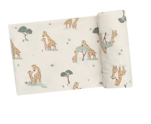 Giraffe Families Swaddle Blanket