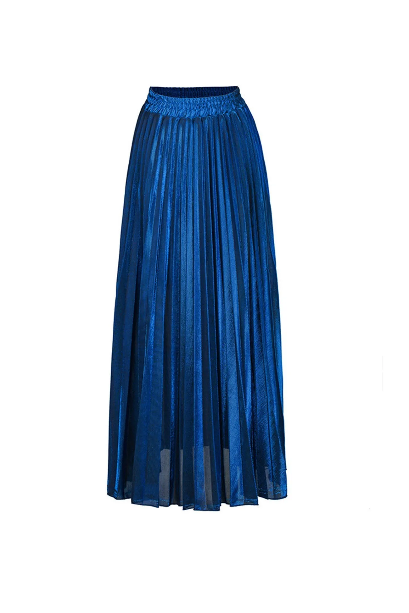 Glitter Pleated Midi Skirt