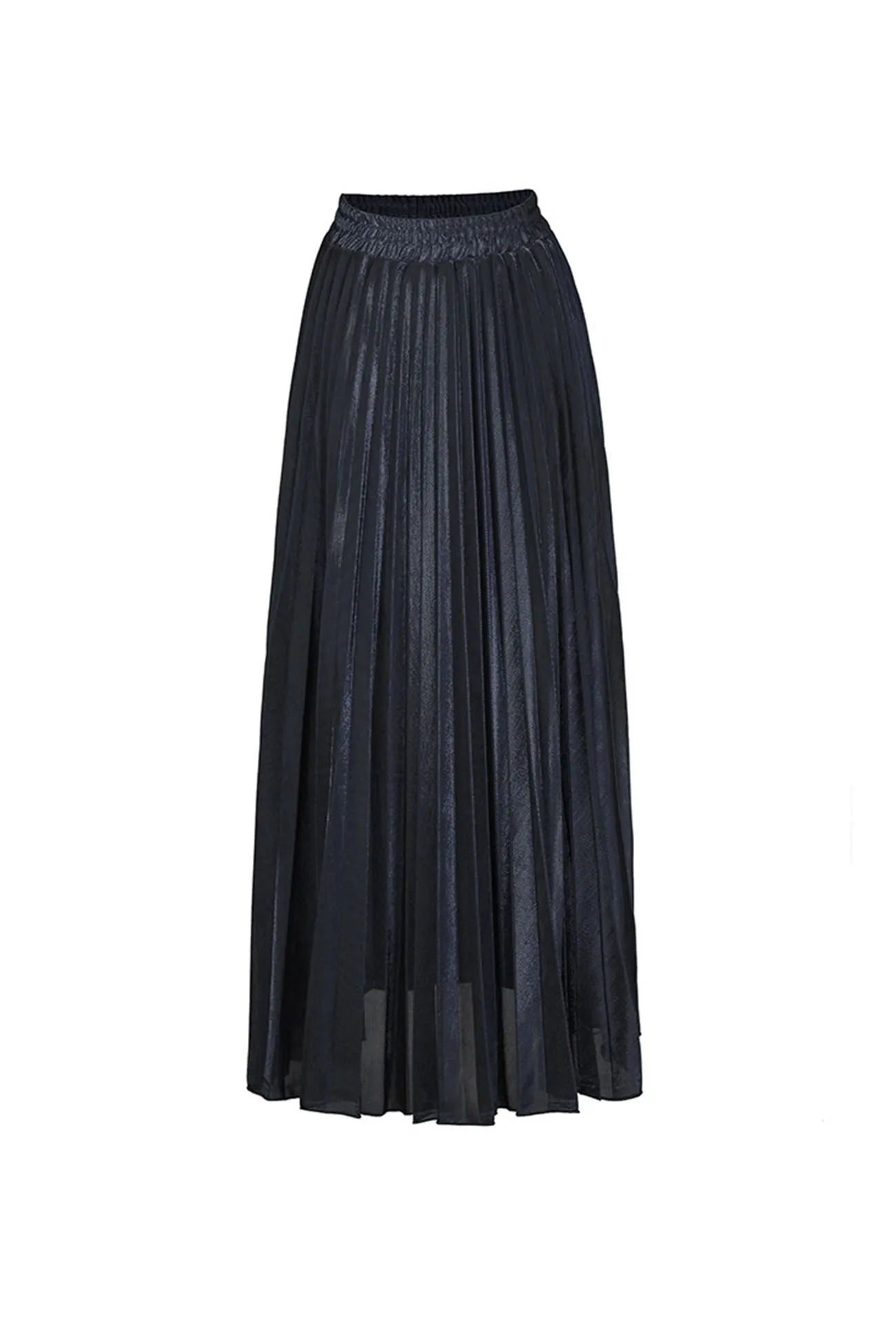 Glitter Pleated Midi Skirt