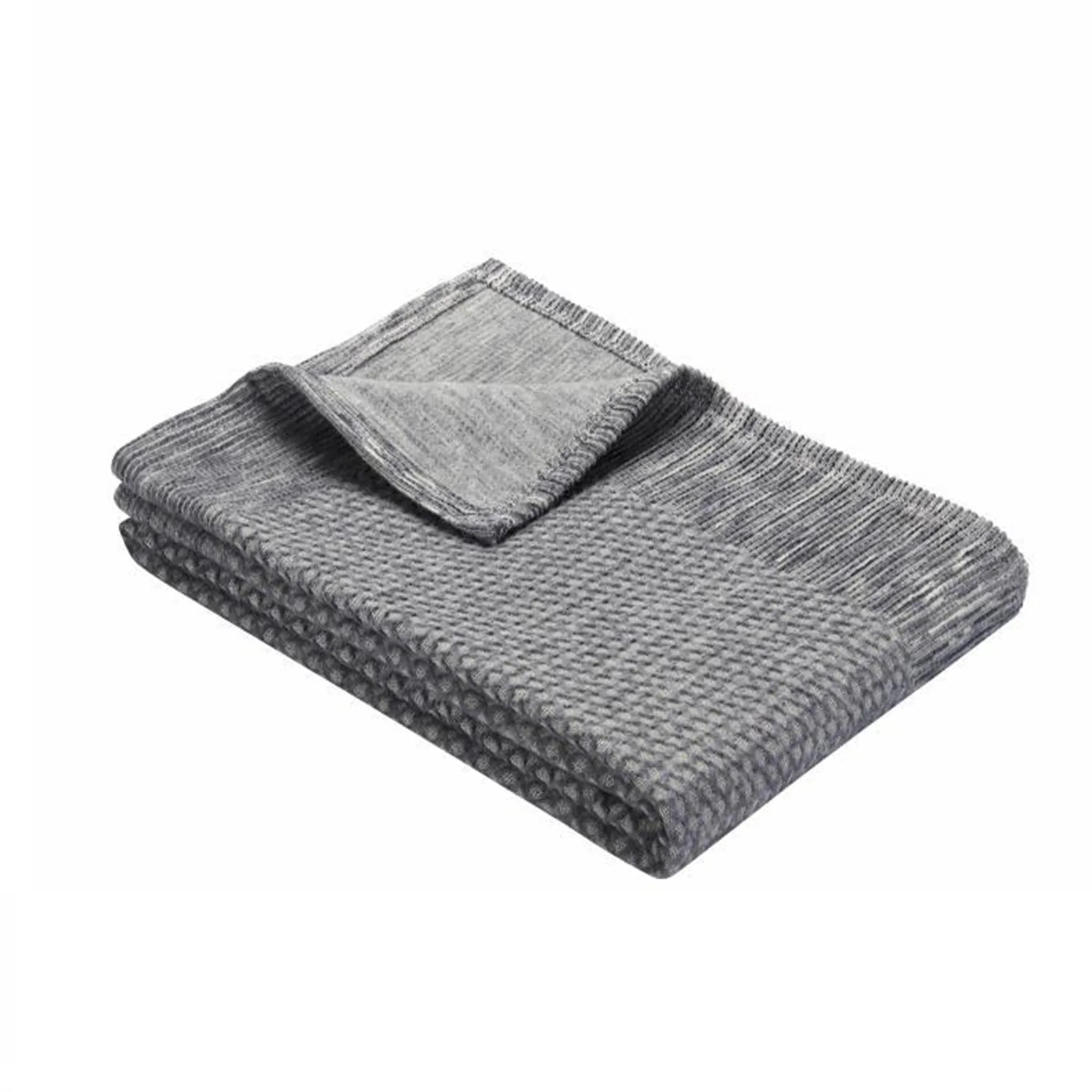 Grey Reversible Organic Cotton Throw