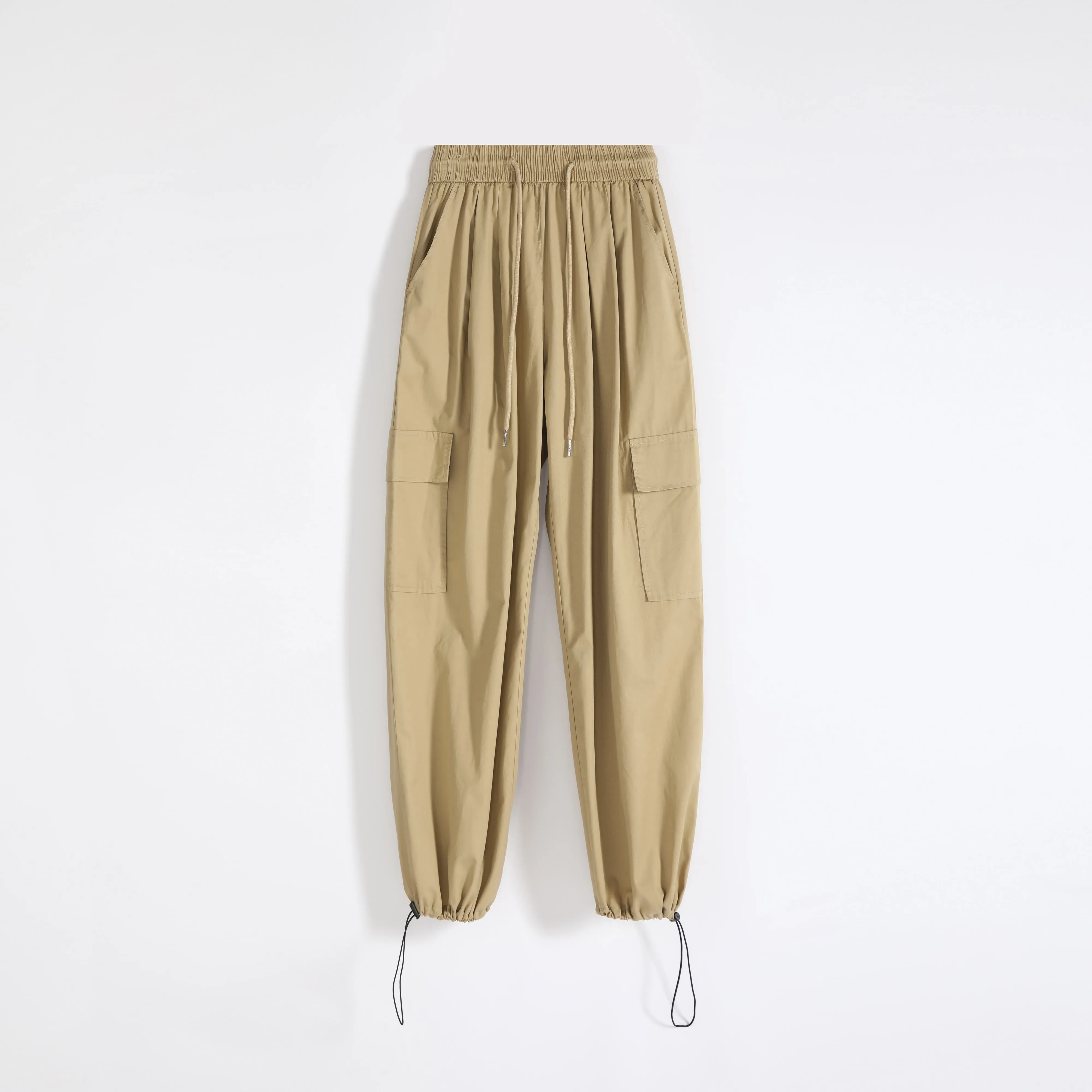 High-Waisted Straight Leg Quick-Drying Thin Sun Protection Drawstring Pants