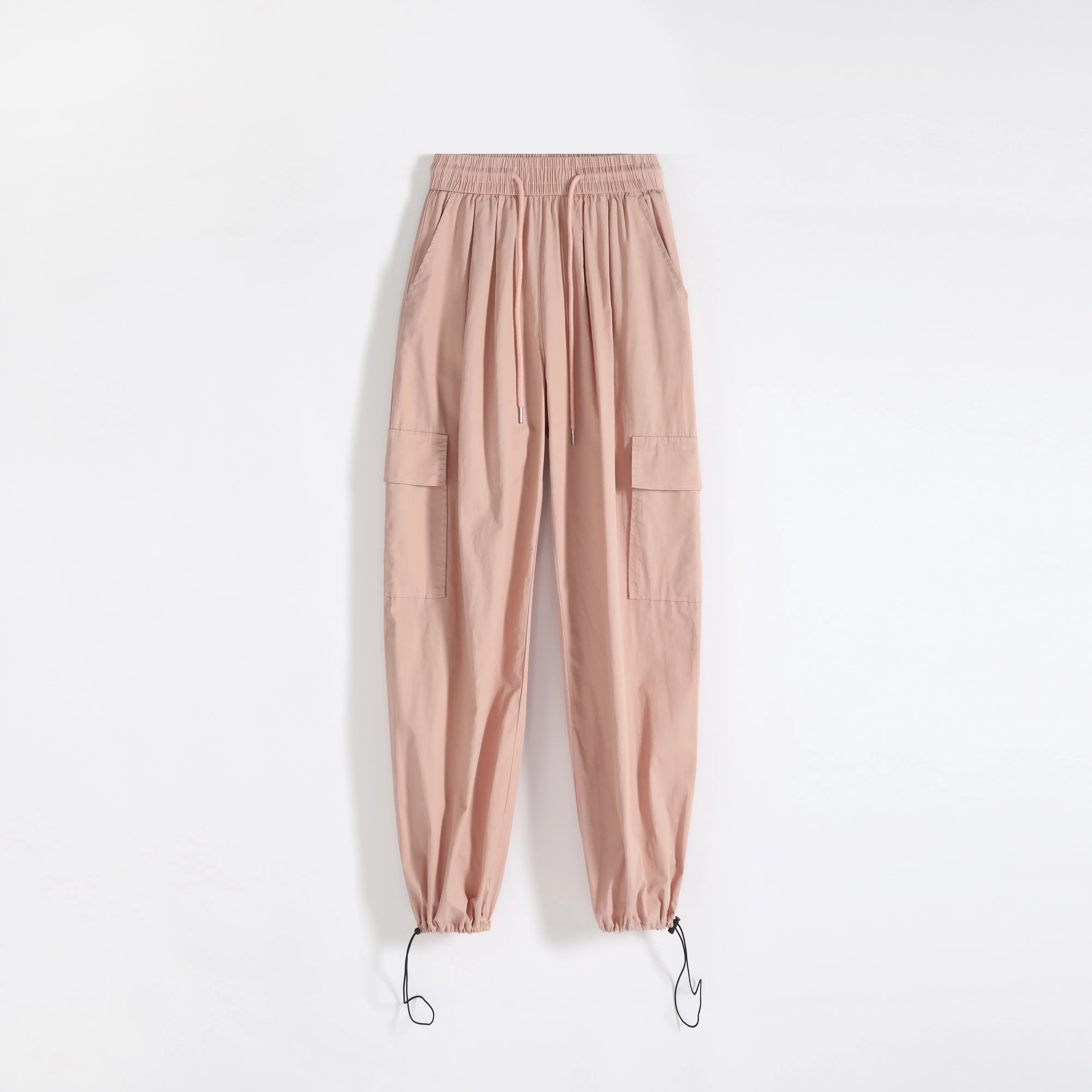 High-Waisted Straight Leg Quick-Drying Thin Sun Protection Drawstring Pants