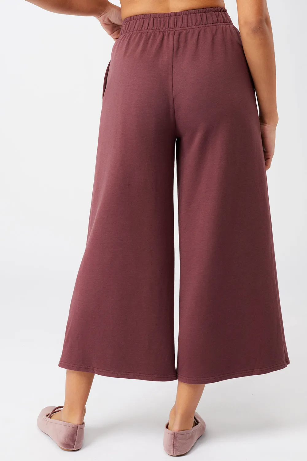 Holistic Wrap   Wild Leg Pants Cropped Ruby