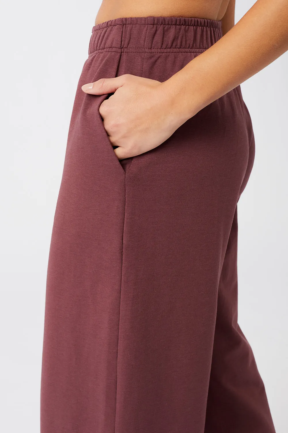 Holistic Wrap   Wild Leg Pants Cropped Ruby