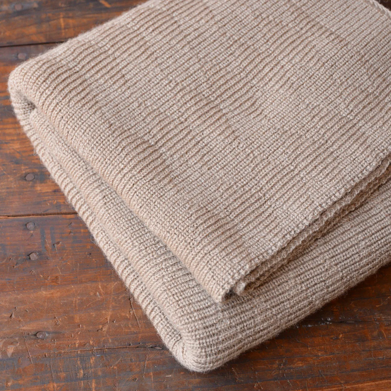 Hvid Herbie Baby Blanket - 100% Merino Lambswool - Taupe (75x90cm)