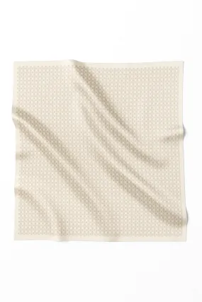 Ikat Voile Square - Bone White