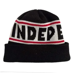 Independent Beanie Bar Logo Long Shoreman Black Unisex