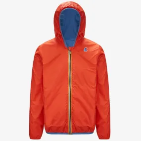 Jacques Plus Double Reversible - Full Zip Men Windbreaker in Blue Smoke - Orange