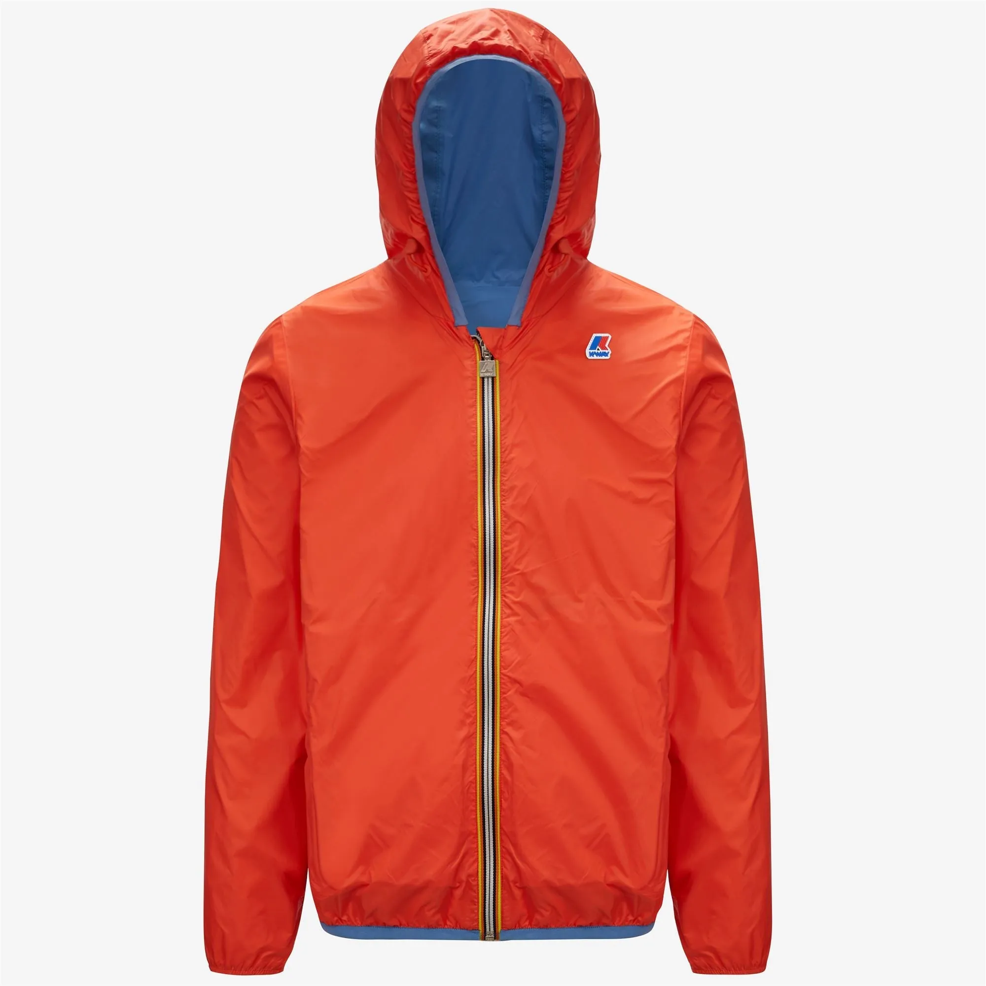 Jacques Plus Double Reversible - Full Zip Men Windbreaker in Blue Smoke - Orange