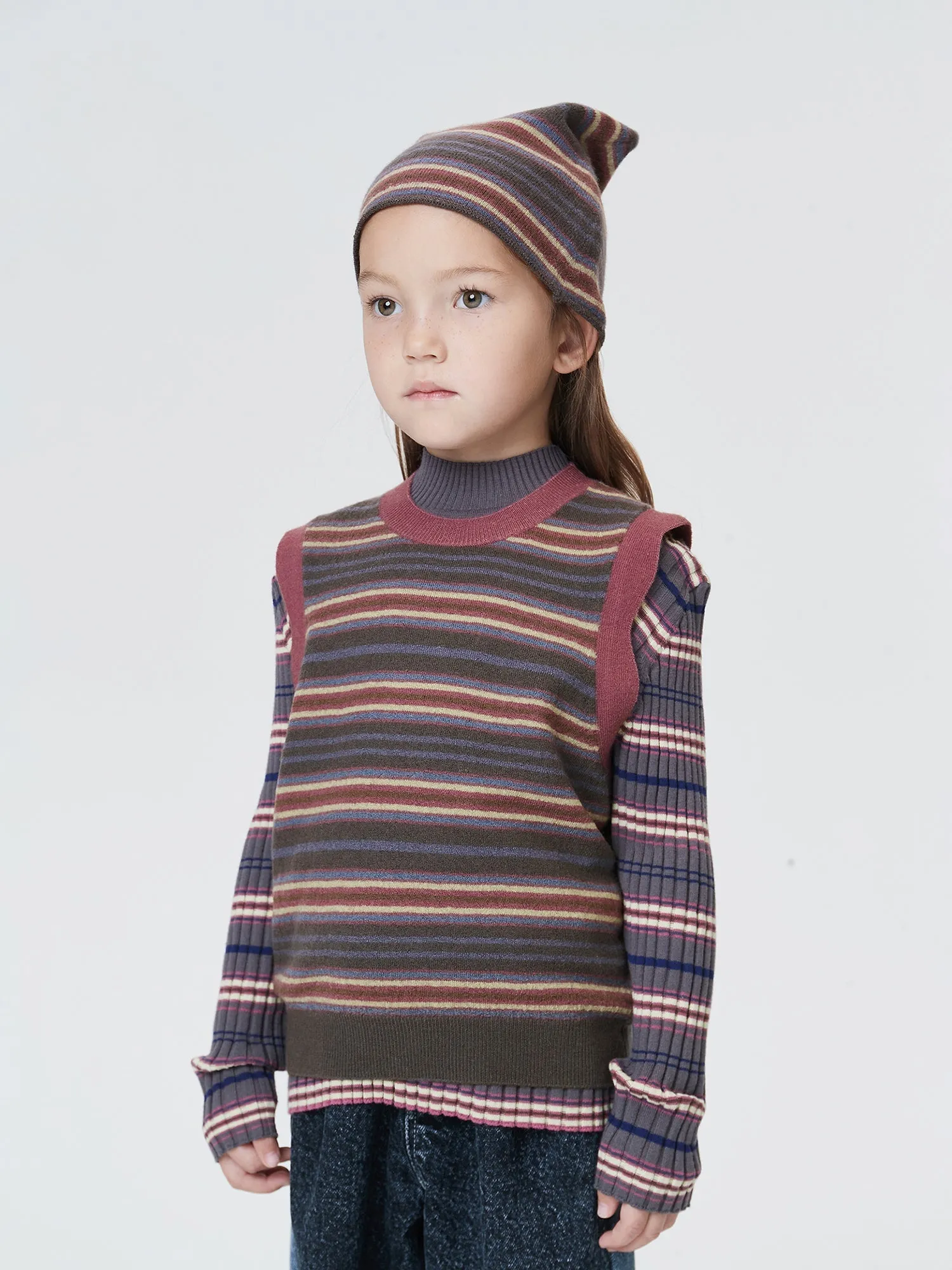 JNBY Striped Knitted Vest