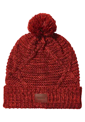 Julian Pom Beanie - Burgundy / Fire